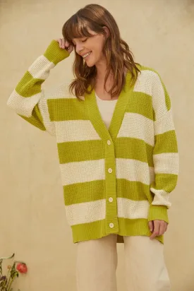 All I Need Cardigan-Lime