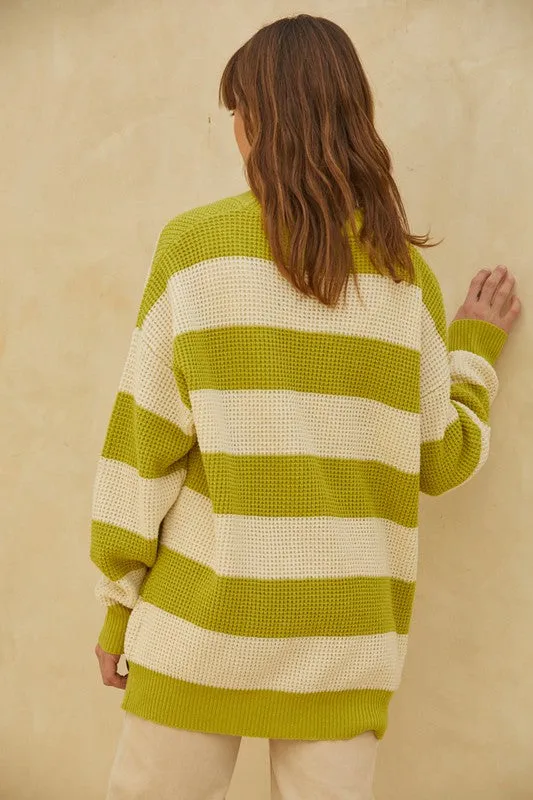 All I Need Cardigan-Lime