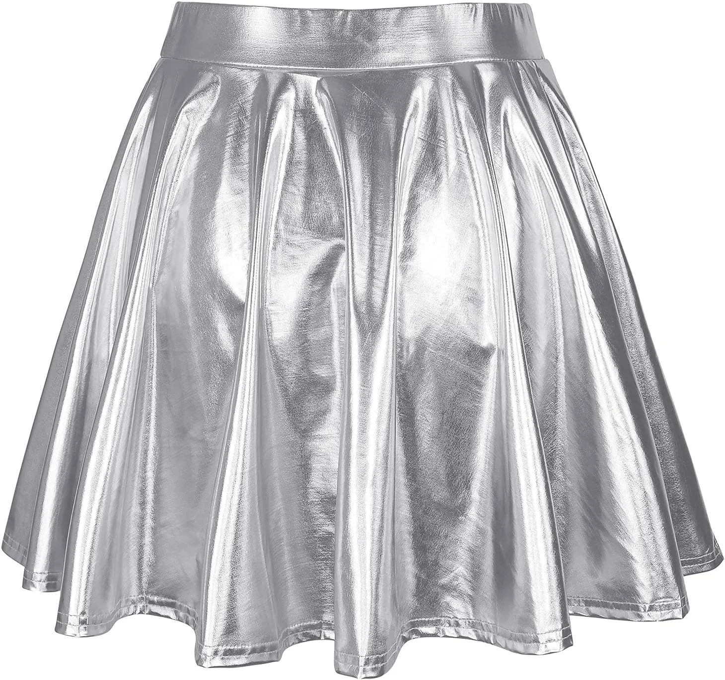 American Trends Womens Mini Skirt Pleated Flared Skater Skirt Metallic Skirt Athletic Tennis Skirt
