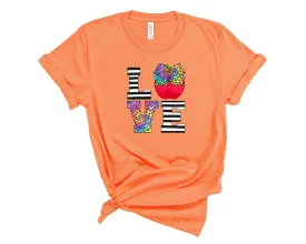 Apple Love Tie dye Leopard - Graphic Tee