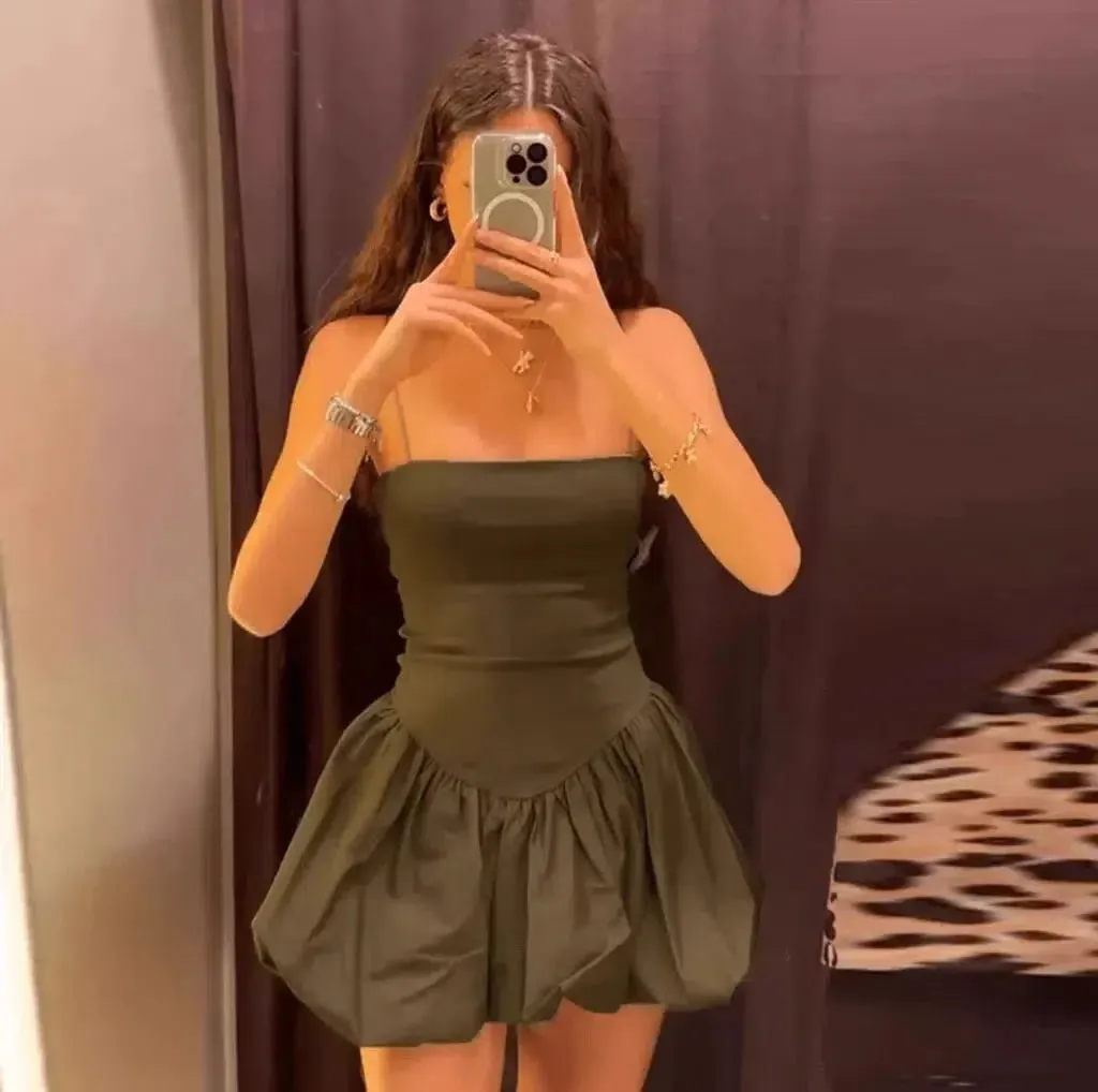 Camélia – Fitted bodice – Strapless mini dress