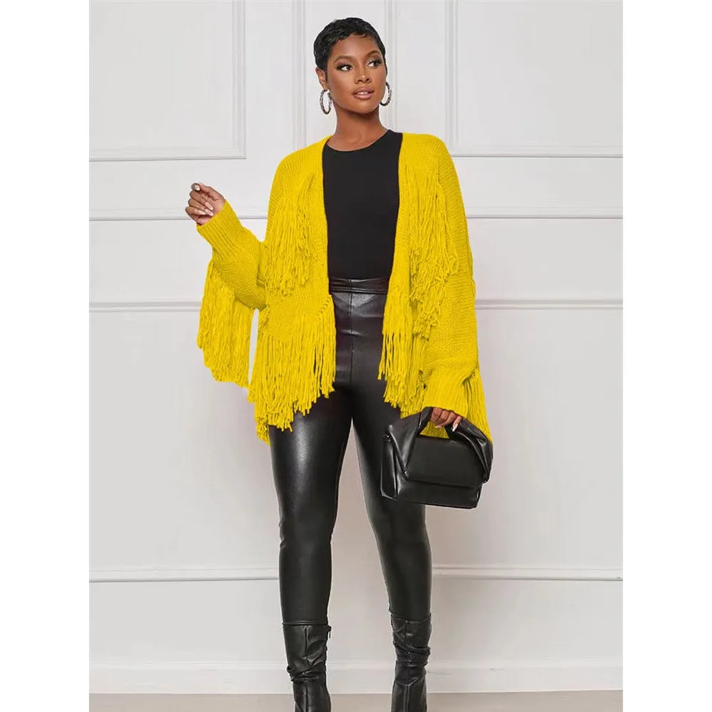 Chic Knitted Tassel Cardigan