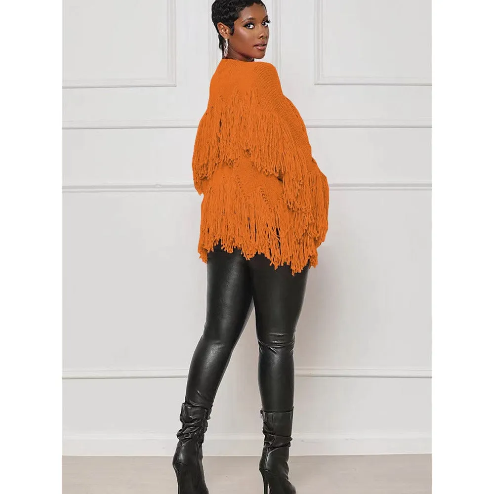 Chic Knitted Tassel Cardigan