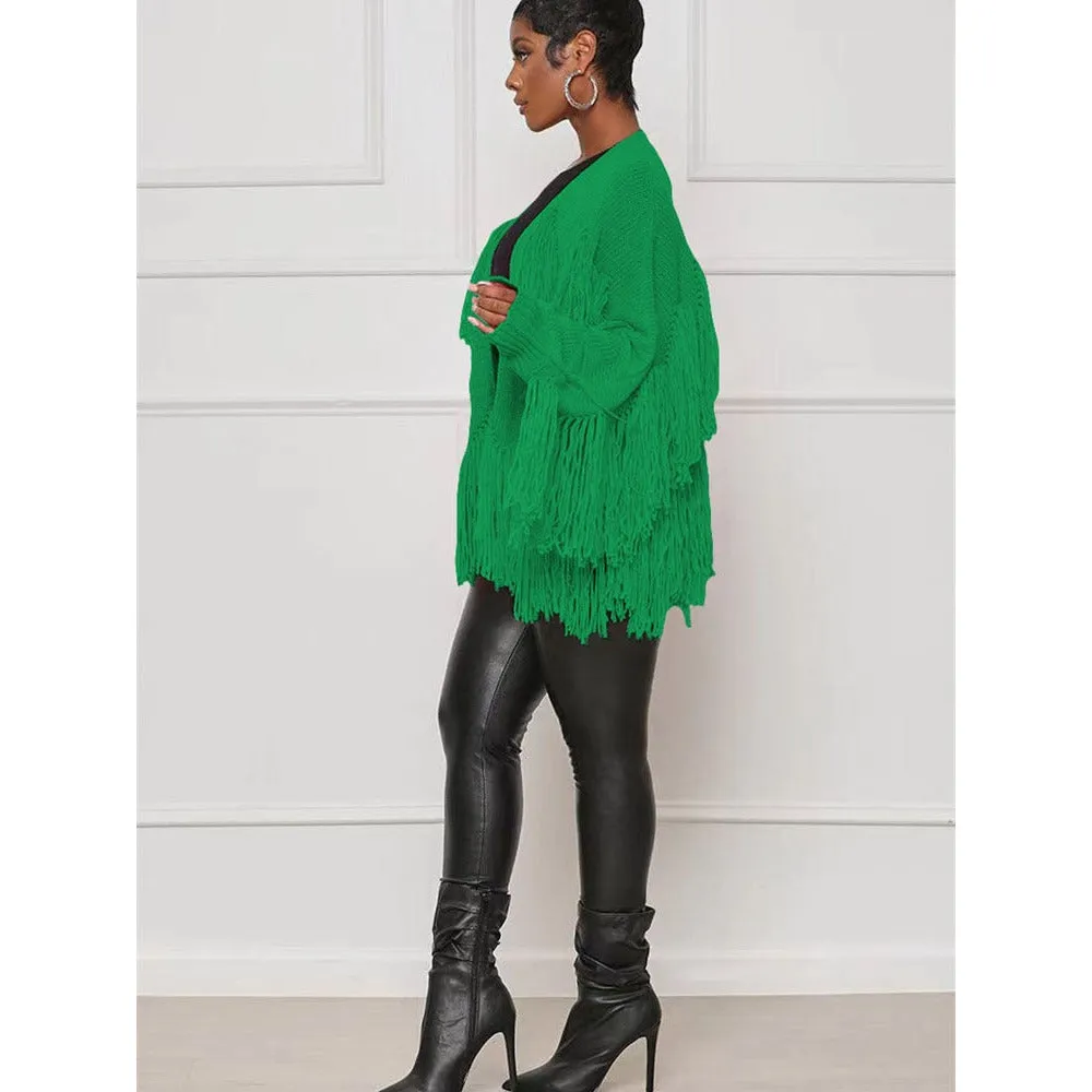 Chic Knitted Tassel Cardigan
