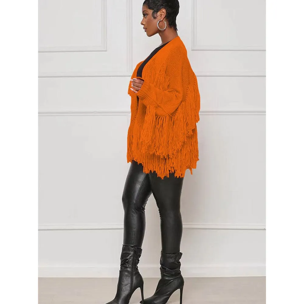 Chic Knitted Tassel Cardigan