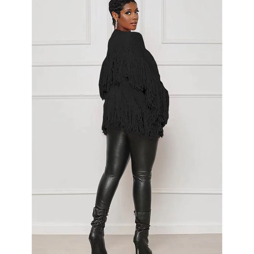 Chic Knitted Tassel Cardigan