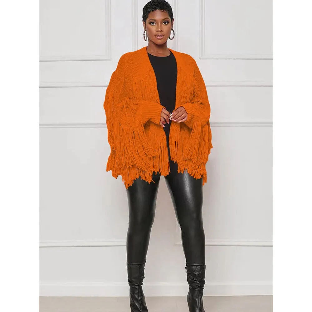 Chic Knitted Tassel Cardigan