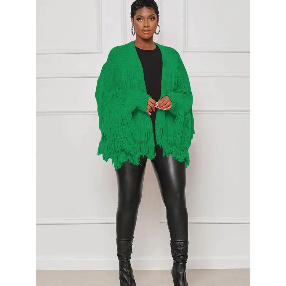 Chic Knitted Tassel Cardigan