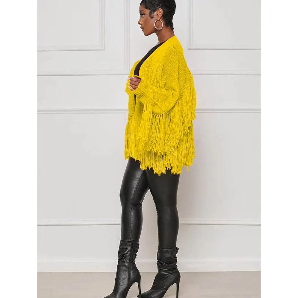 Chic Knitted Tassel Cardigan