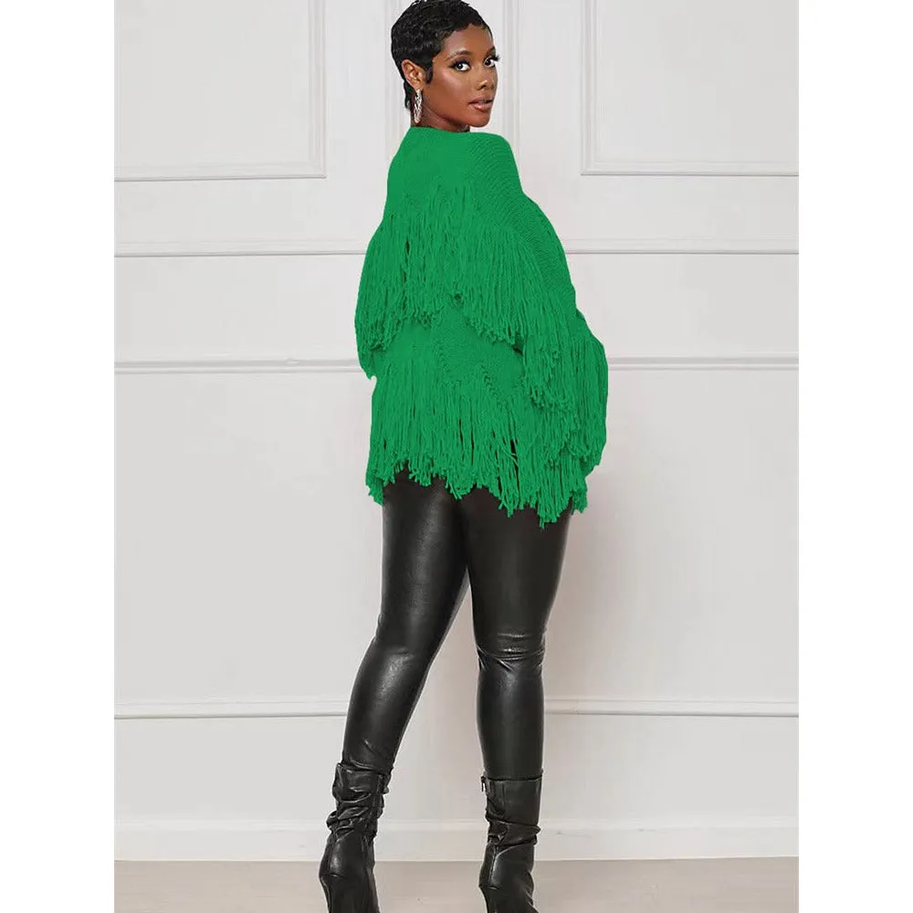 Chic Knitted Tassel Cardigan