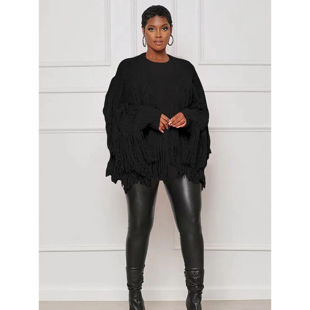 Chic Knitted Tassel Cardigan
