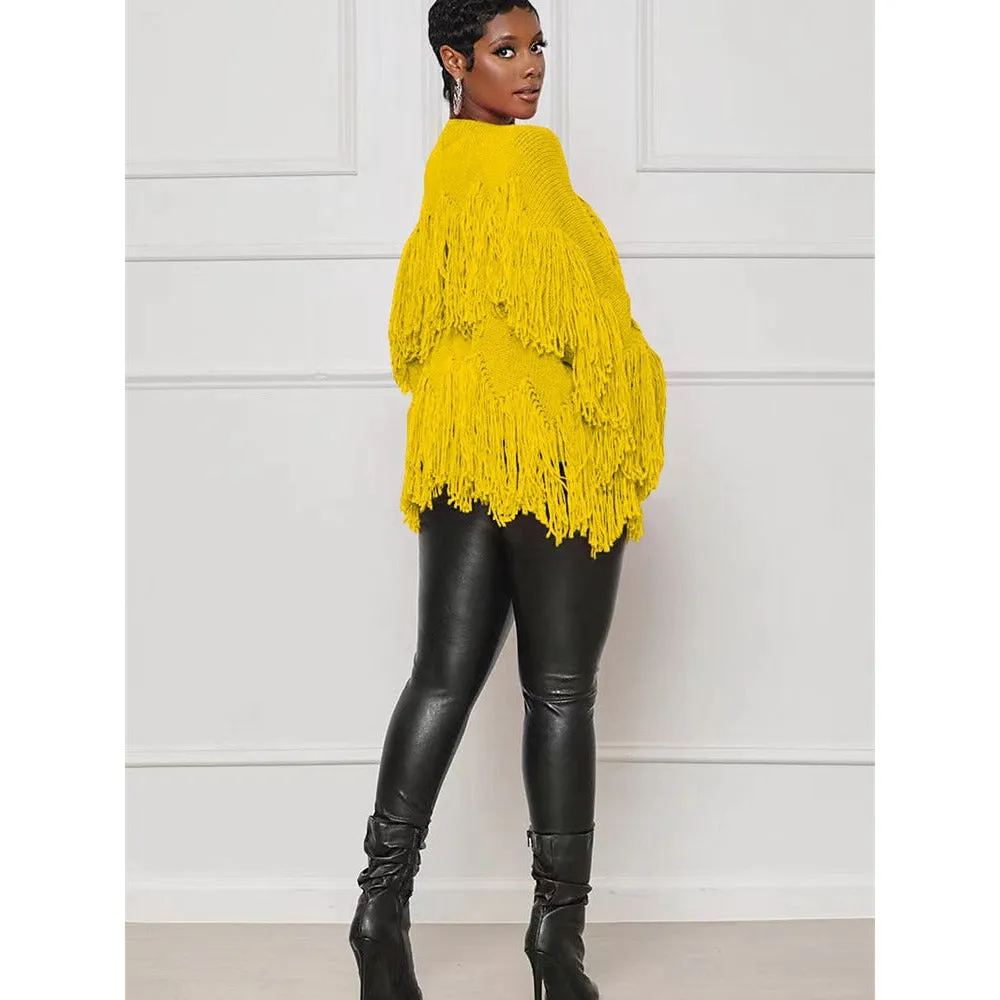 Chic Knitted Tassel Cardigan