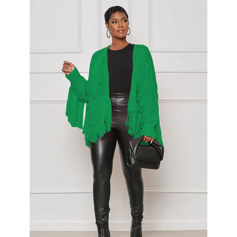 Chic Knitted Tassel Cardigan