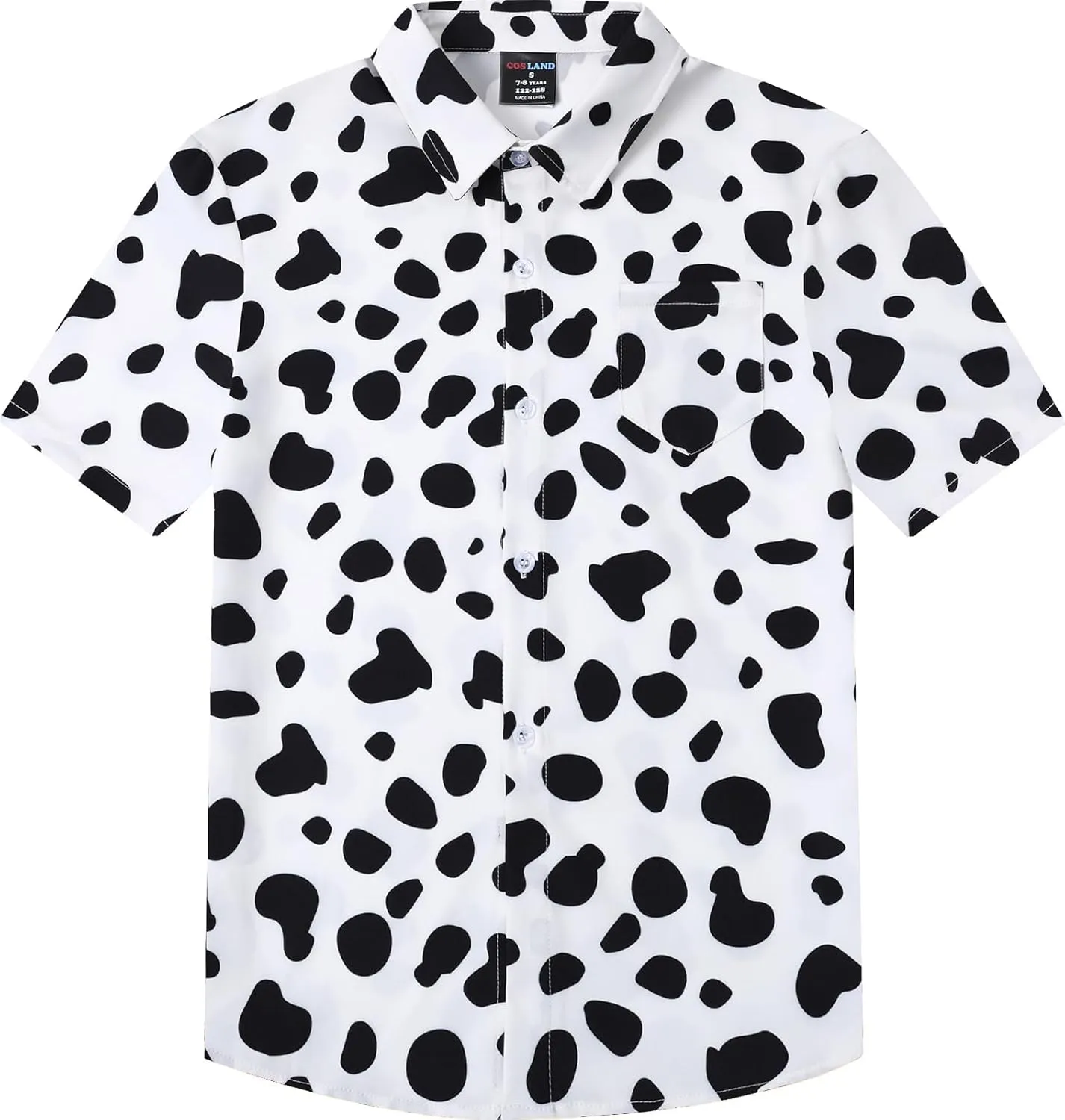 COSLAND Boys' Animal Print Hawaiian Shirt Kids' Novelty Button Down Shirt, X-Small-Large