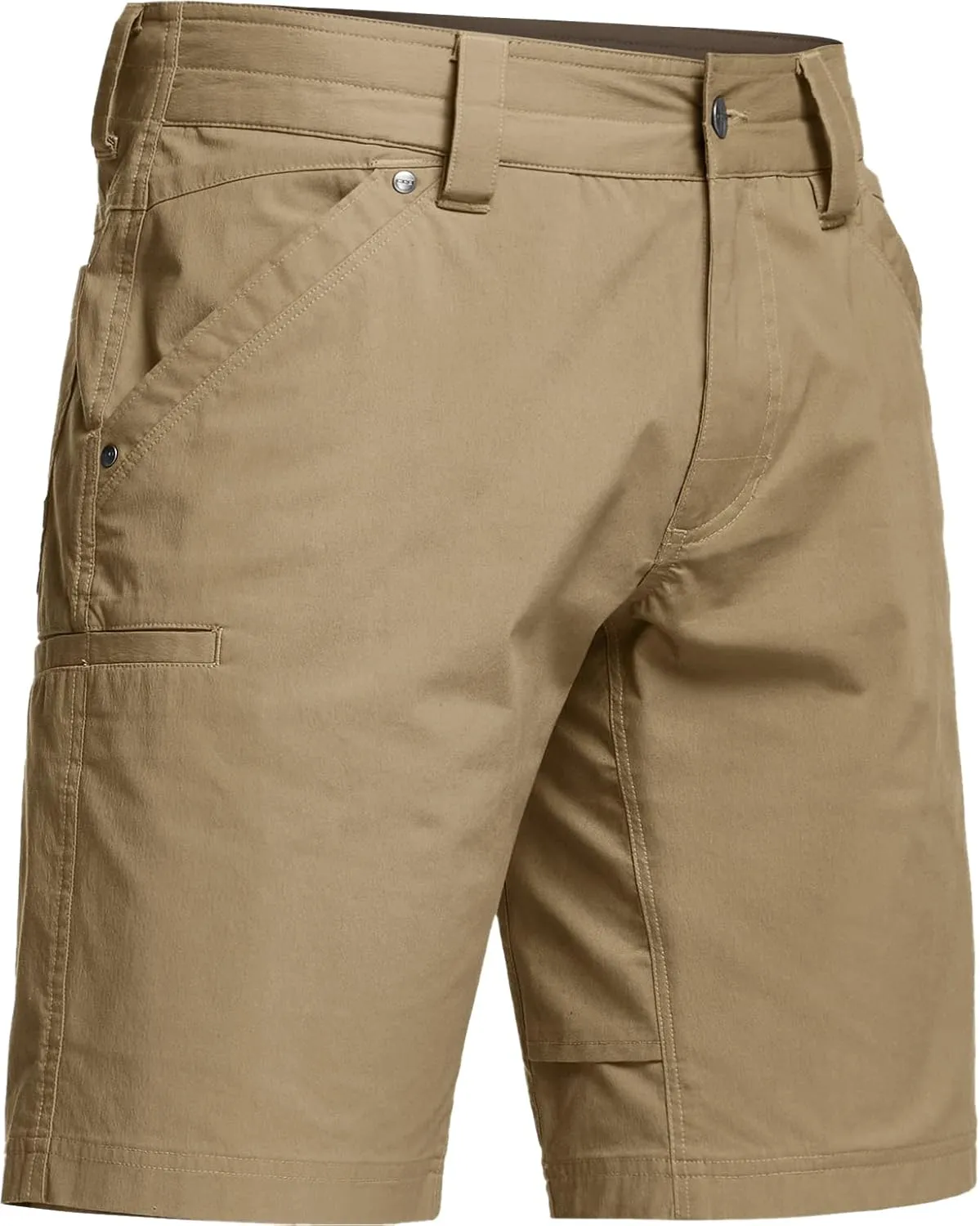 CQR Men's Stretch Utility Shorts, Lightweight Quick Dry Casual Shorts, Hiking Golf Cargo Shorts with Zipper Pockets