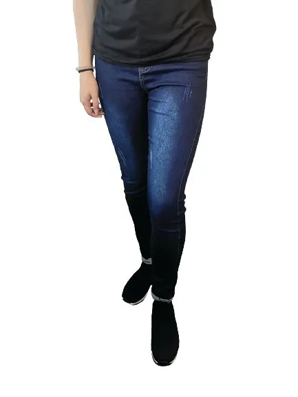 Distressed Skinny Blue Jeans