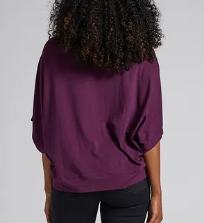 Eggplant Dolman V-Neck