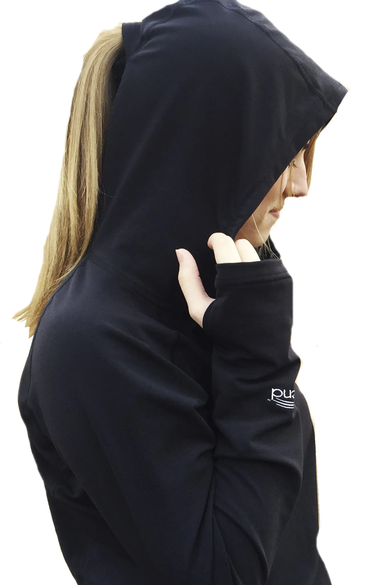 ETSU Performance Pony Tail Hoodie/Black