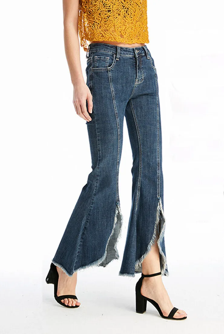 Fit Slim High Waist Flared Jeans