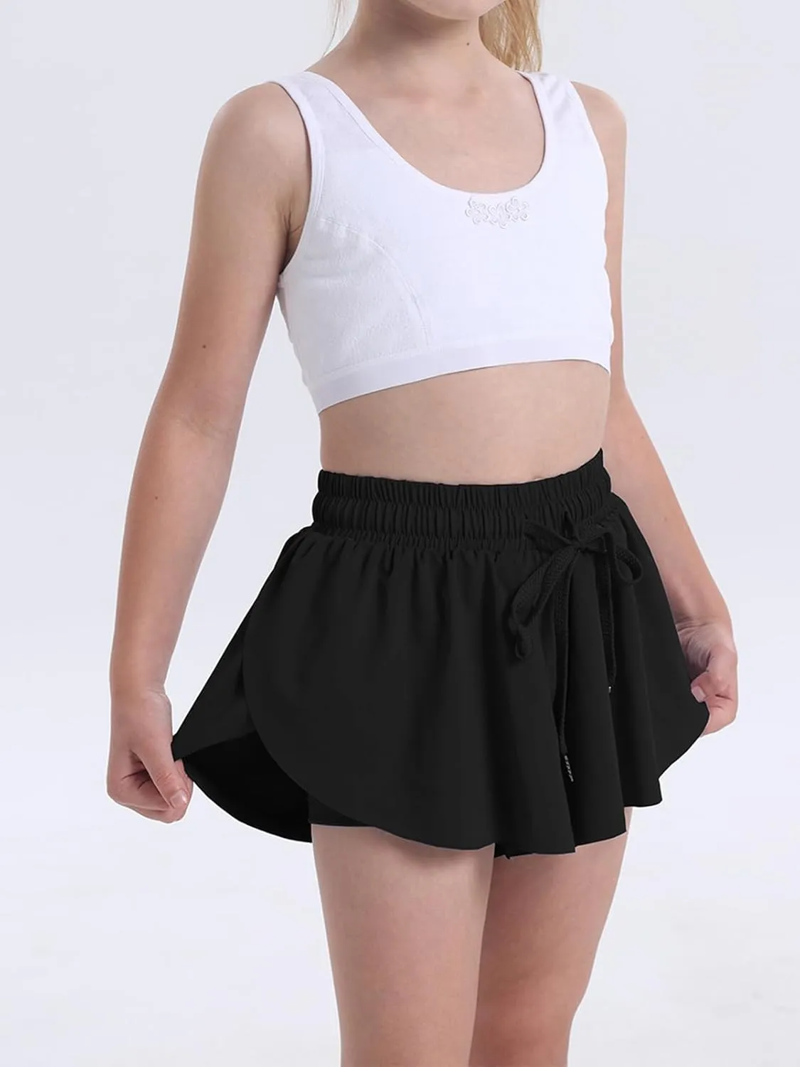 Flowy Shorts for Teen Girls Athletic Running Youth Butterfly Shorts