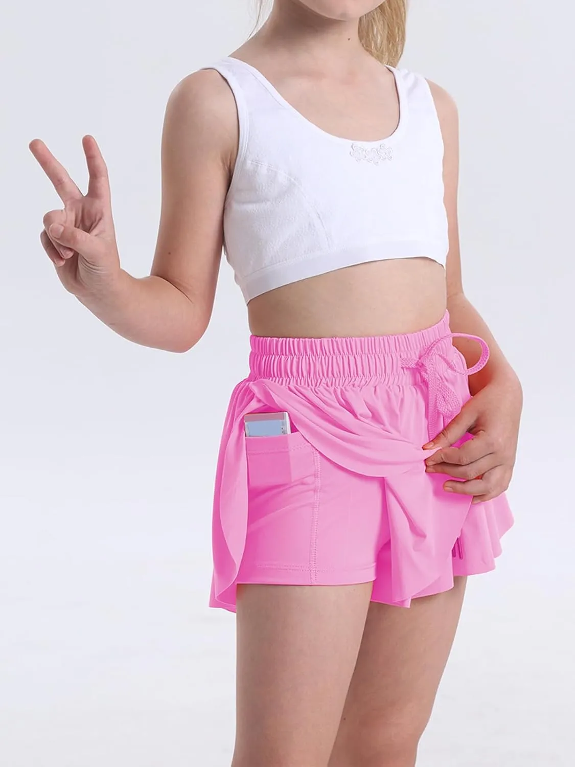 Flowy Shorts for Teen Girls Athletic Running Youth Butterfly Shorts