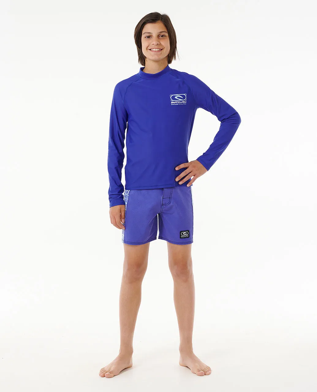 Future Evolution UPF50  Long Sleeve Rash Vest - Boys (8-16 years) - Wild Berry
