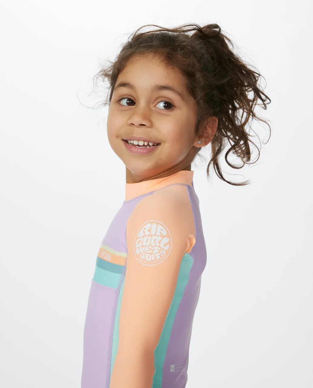 GIRL'S CRYSTAL OVER LS SURFSUIT AGES 1 TO 6