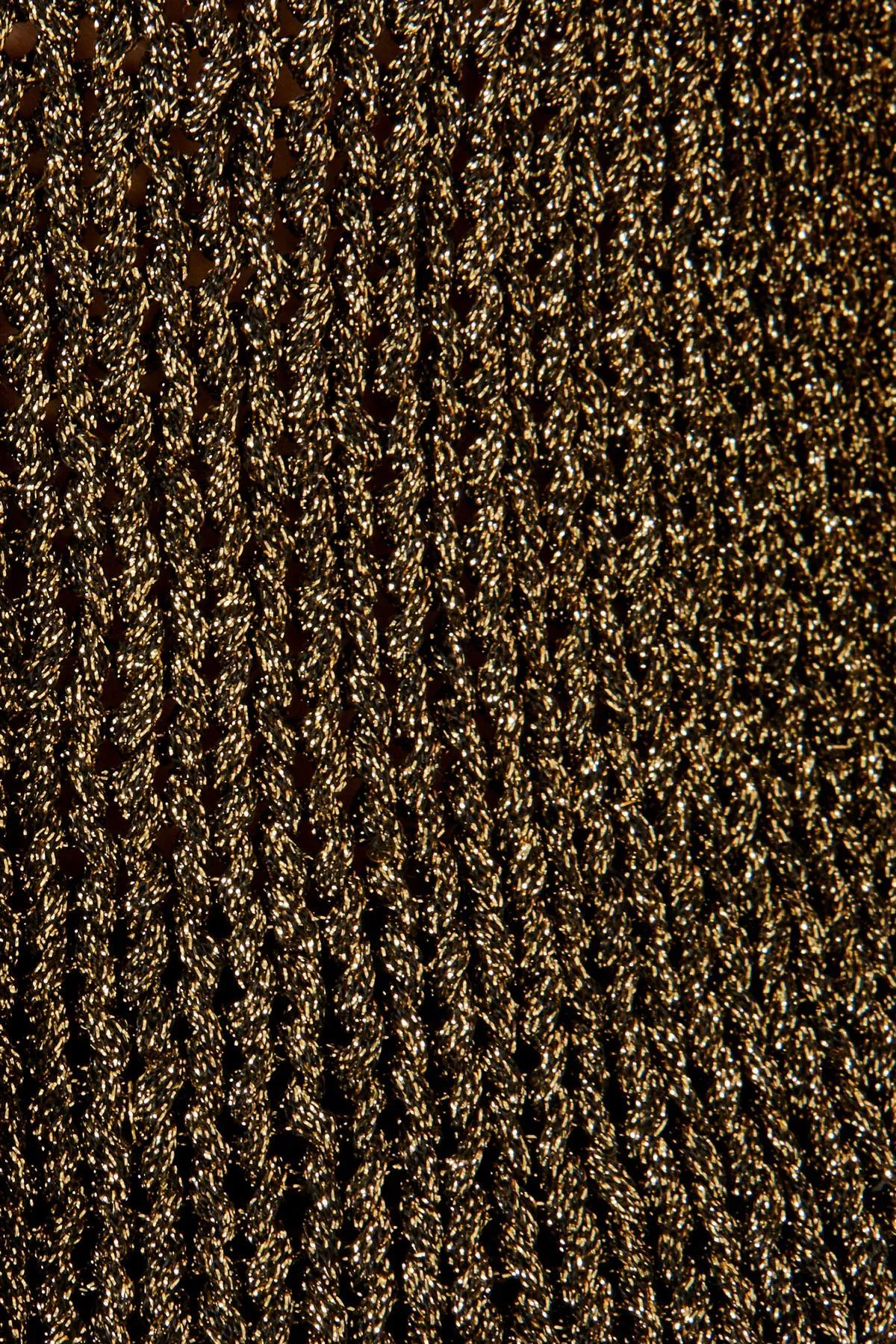 Gold Glitter Knitted Cardigan