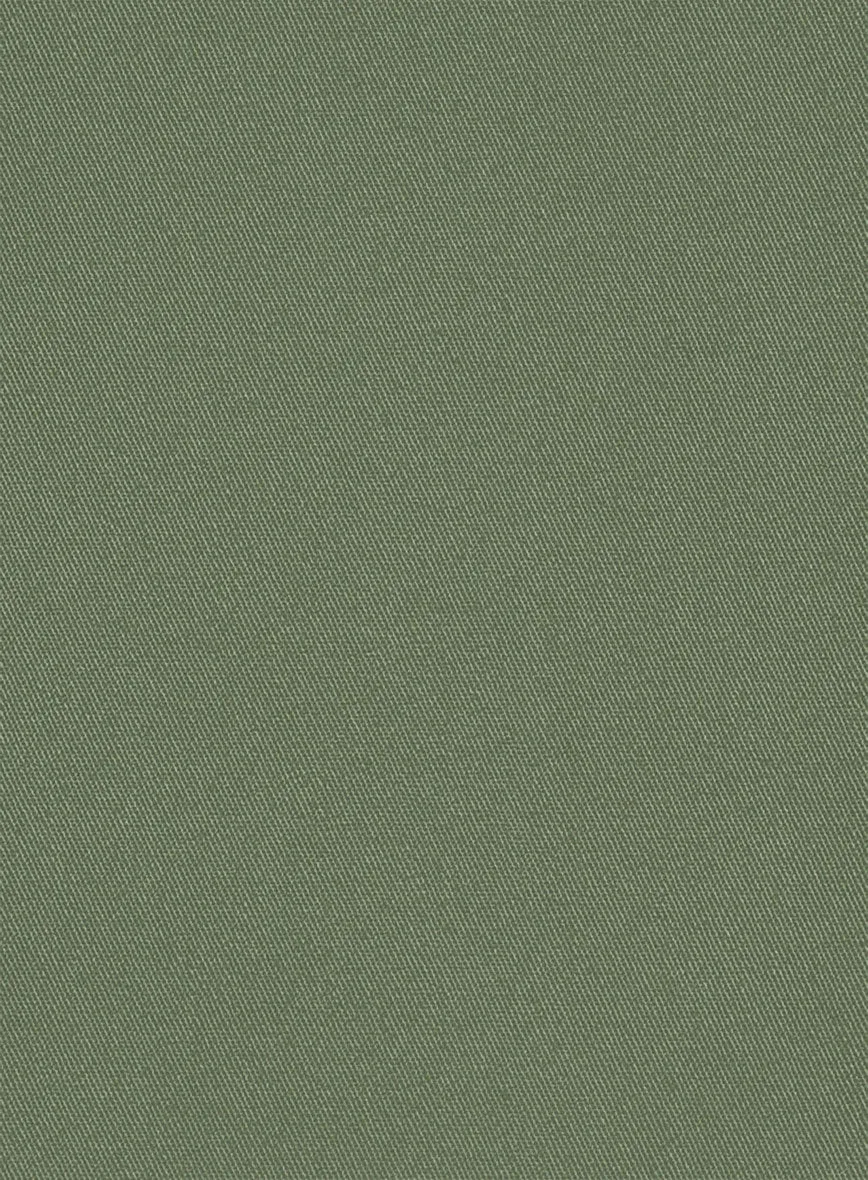 Green Cotton Power Stretch Chino Shorts