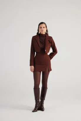 HLLY Women Pleated Skirt Brown - Franklin