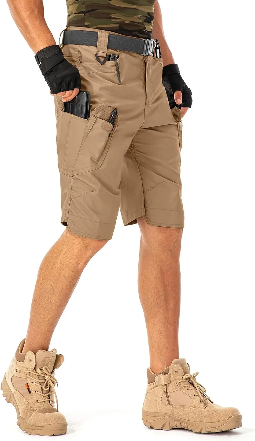Jessie Kidden Mens Tactical Stretch Outdoor Cargo Shorts Wear Resistant Rip Stop Work Hiking Fishing Shorts