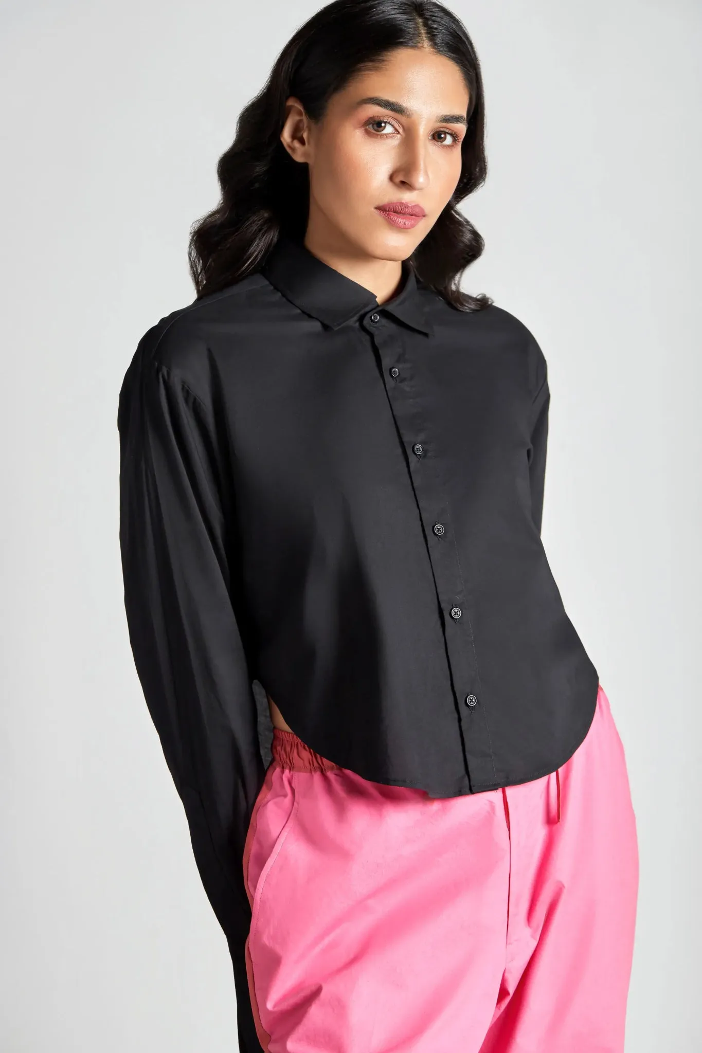 Jet Round Cropped Shirt