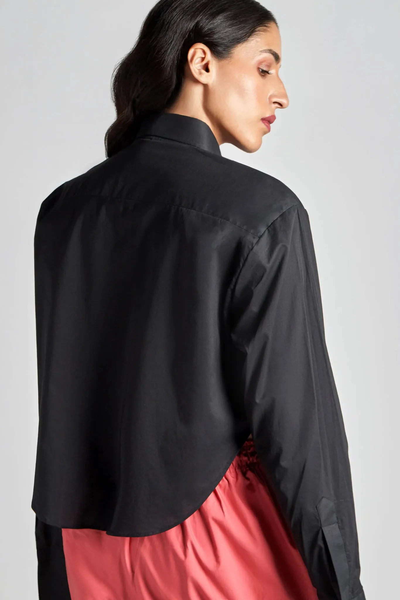 Jet Round Cropped Shirt