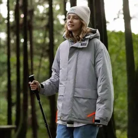Khaki Green Street Windproof Hooded Cotton Jacket