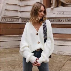 Knitted V-neck Cardigan Top