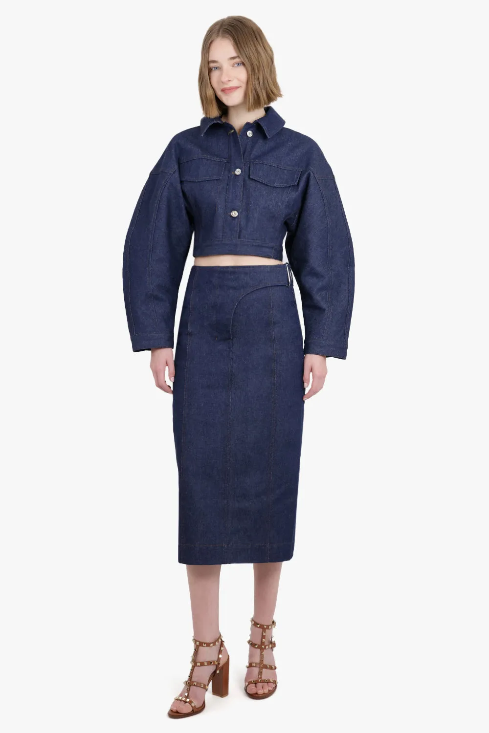 La Veste De-Nimes Obra | Navy/Brown