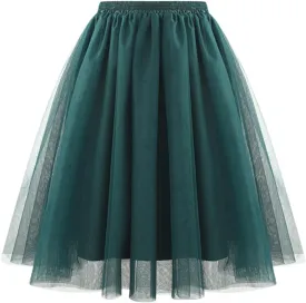 Linen Flared Maxi Skirt with Side Slit - Elastic Waist Drawstring Long Flowy Ankle-Length Skirt Casual Boho Skirts