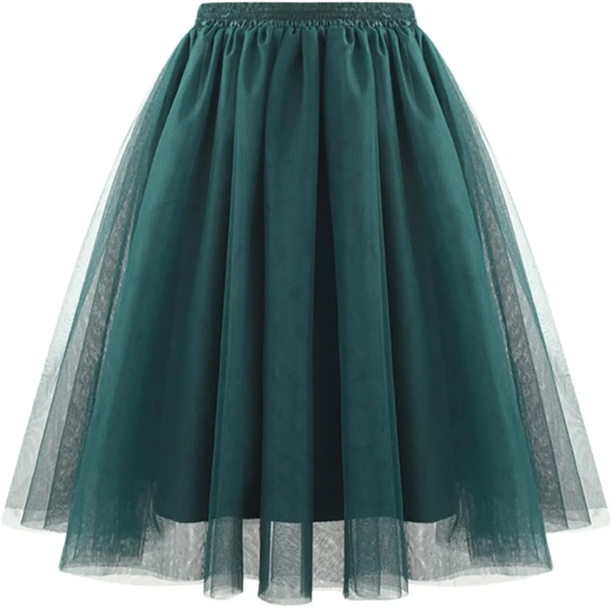 Linen Flared Maxi Skirt with Side Slit - Elastic Waist Drawstring Long Flowy Ankle-Length Skirt Casual Boho Skirts