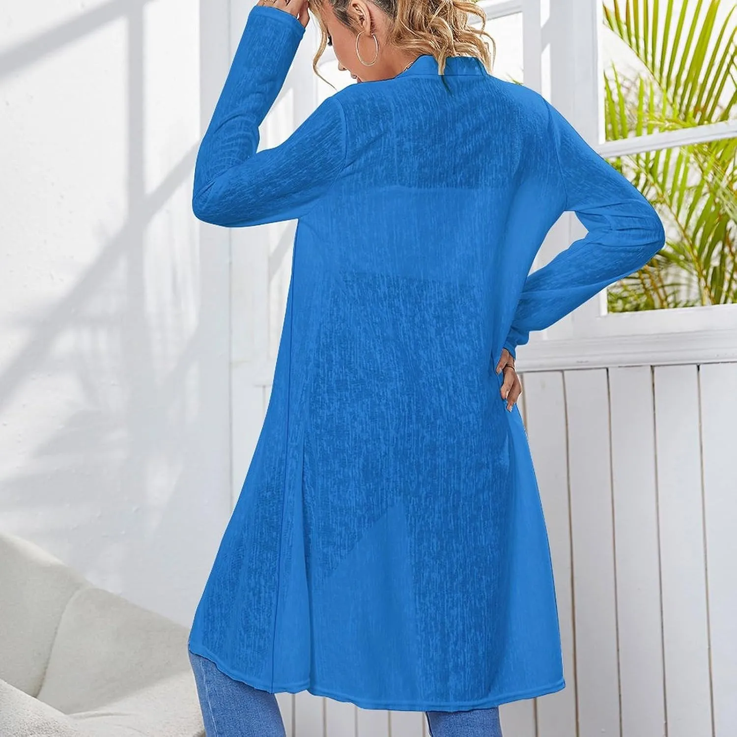 MARSVOVO Womens Chinese Loong Cardigan Coat Vintage Ink Painting Graphic Casual Long Sleeve Chiffon Outfits for Women