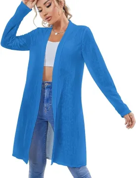 MARSVOVO Womens Chinese Loong Cardigan Coat Vintage Ink Painting Graphic Casual Long Sleeve Chiffon Outfits for Women