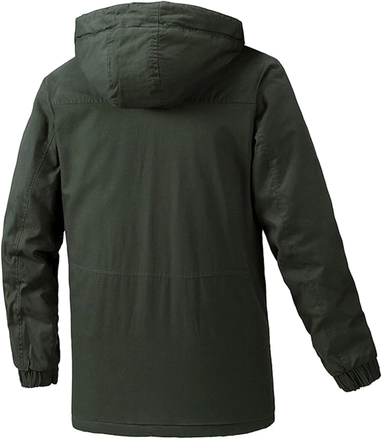 Men's Cargo Jacket 2023 Winter Warm Coats Fleece Lined Jackets with Removable Hood Ski Snow Mountain Windproof Overcoat