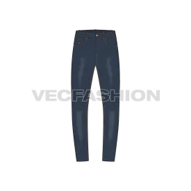 Mens Skinny Fit Denim Jeans