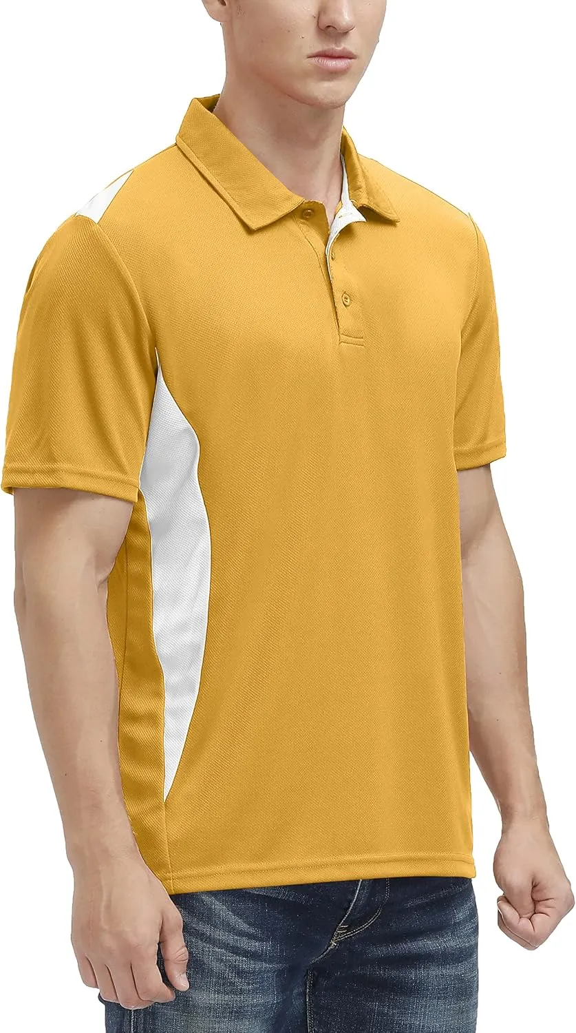 MOHEEN Men's Moisture-Wicking Golf Polo Shirts - Sun Protection Dry Fit M-7XL