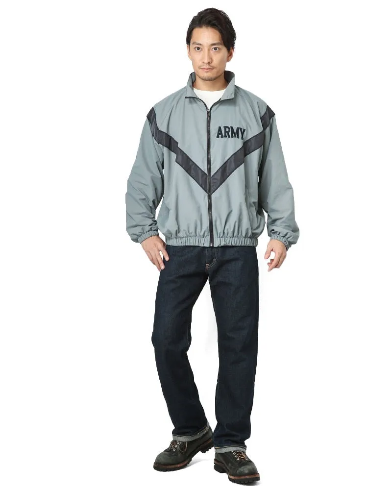 New US Army Military Gray Physical Training Fitness PT Uniform Top Sweat Jacket DSCP USGI