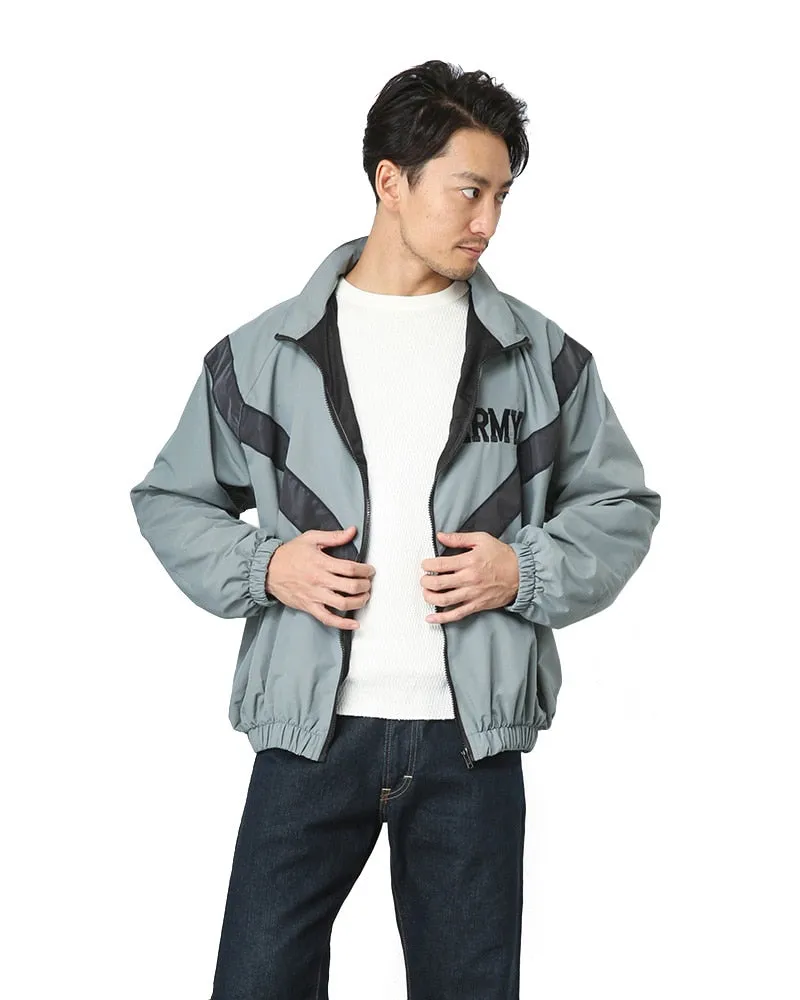 New US Army Military Gray Physical Training Fitness PT Uniform Top Sweat Jacket DSCP USGI