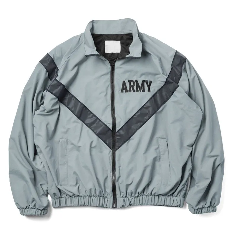 New US Army Military Gray Physical Training Fitness PT Uniform Top Sweat Jacket DSCP USGI