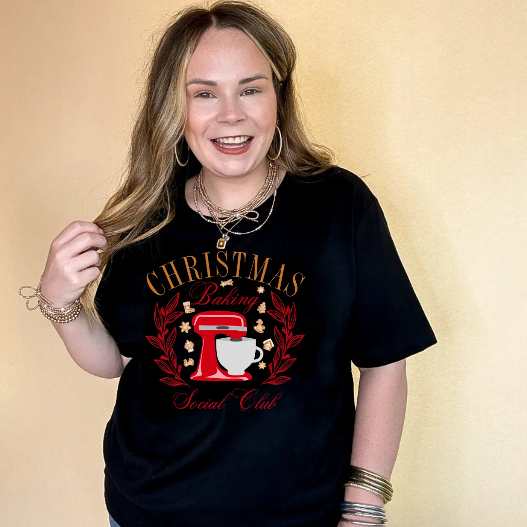 Online Exclusive | Christmas Baking Social Club Graphic Tee in Multiple Color Options