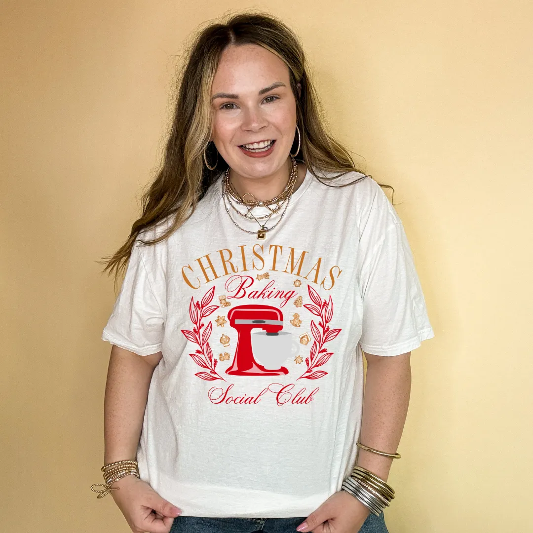 Online Exclusive | Christmas Baking Social Club Graphic Tee in Multiple Color Options