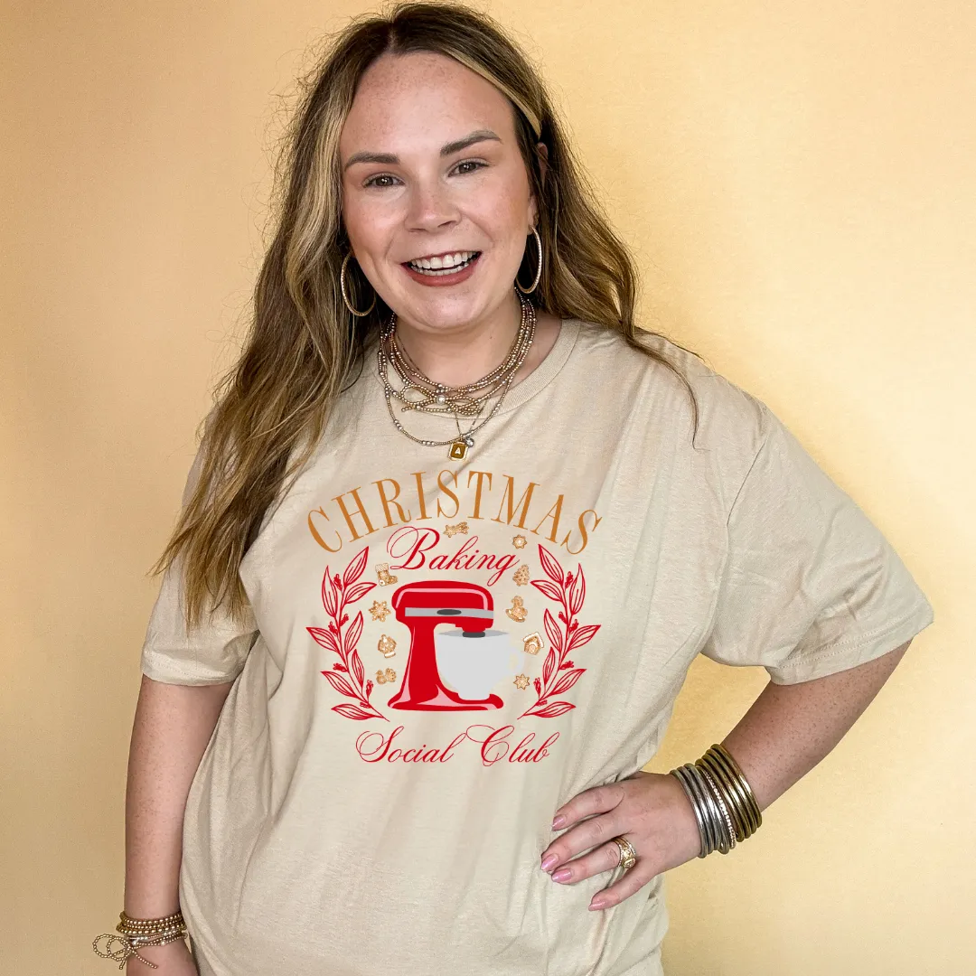 Online Exclusive | Christmas Baking Social Club Graphic Tee in Multiple Color Options