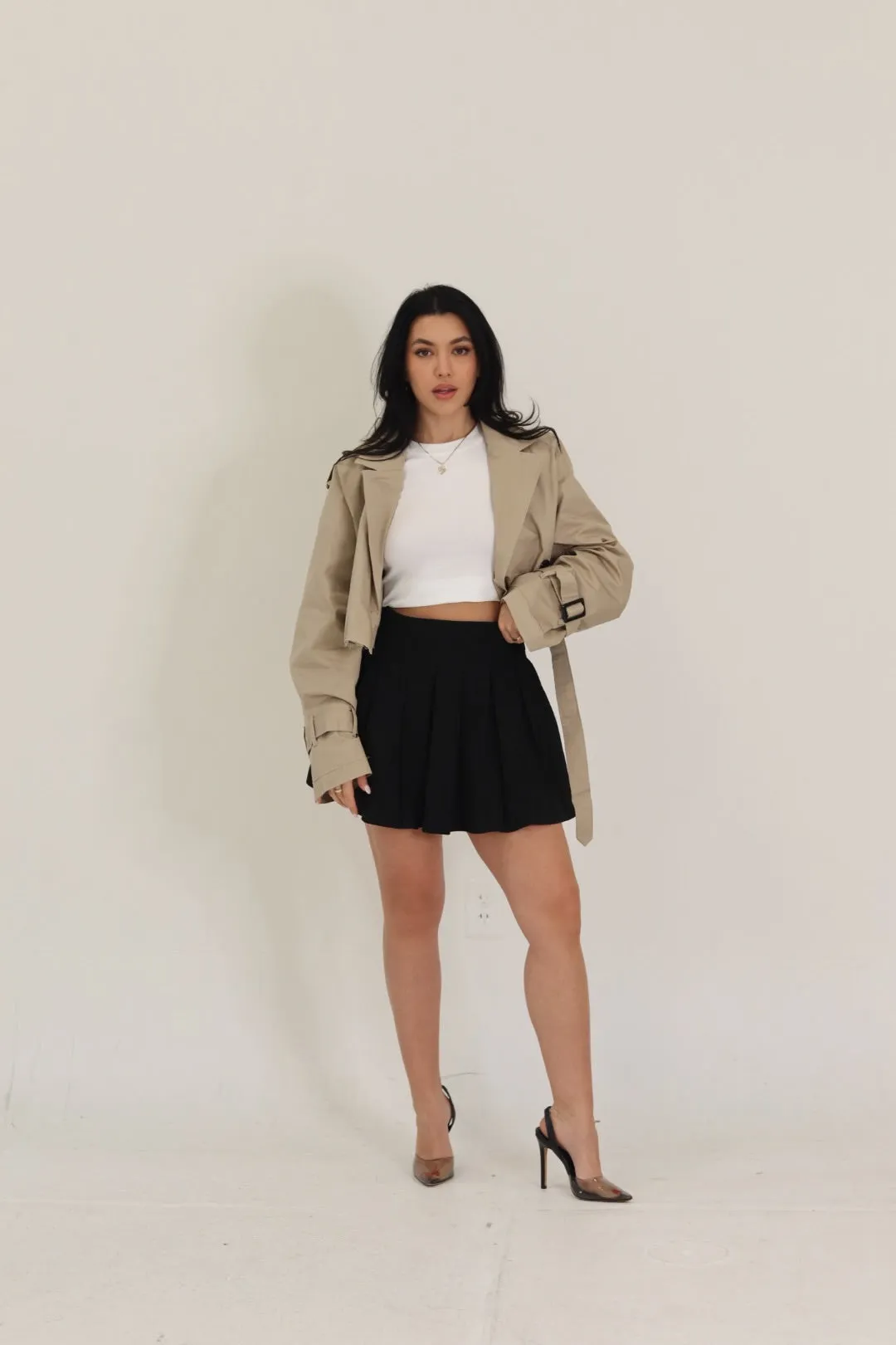 Pleated Mini Skirt